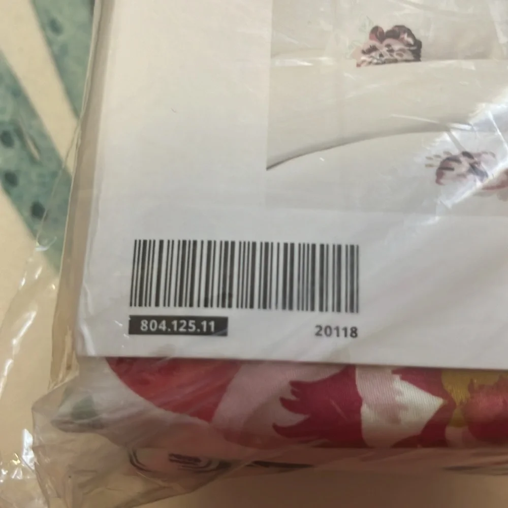 NWT JÄTTELILJA Duvet cover and pillowcase(s), white/floral patterned, Full/Queen - Picture 9 of 9